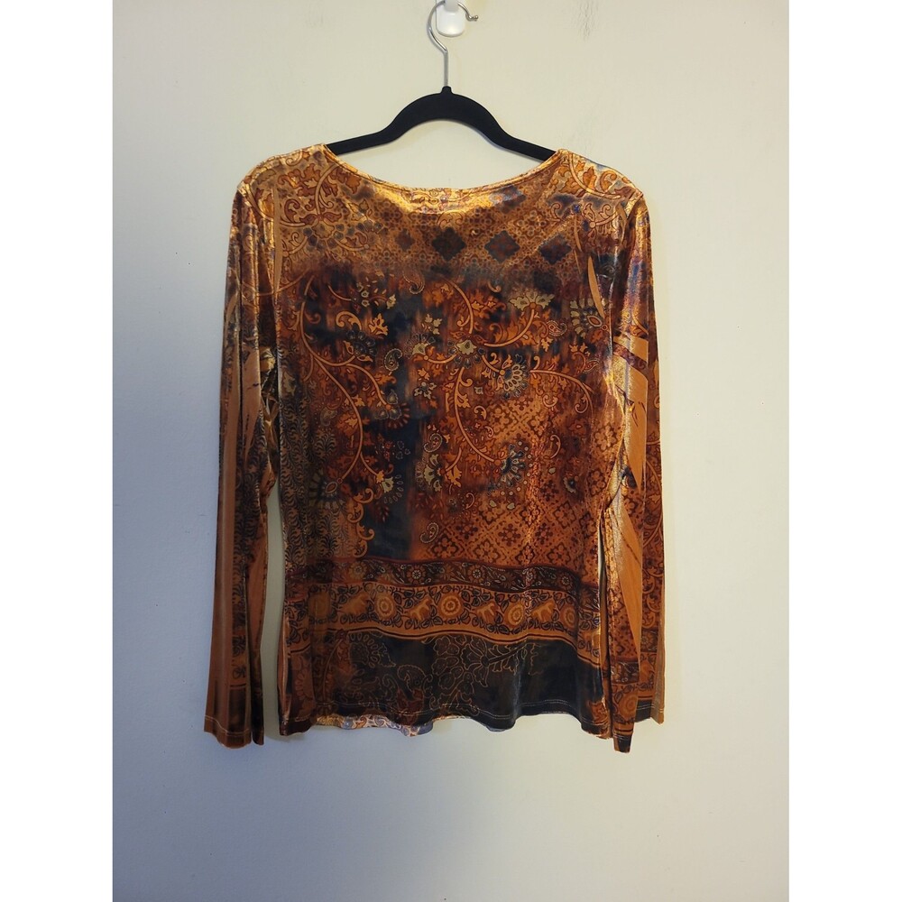Vintage Y2K Whimsical Velour Top Sz M Bohemian Whimsigoth Fairy Grunge - Picture 6 of 7